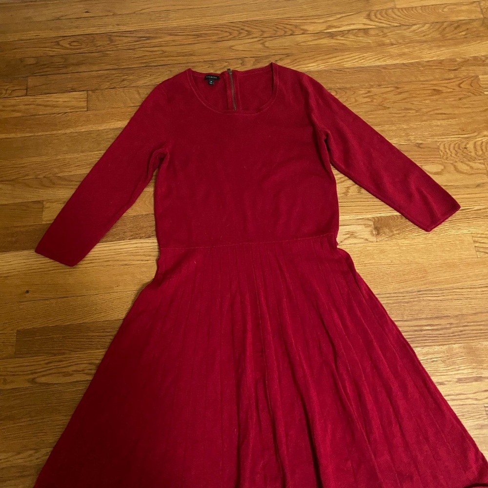Talbots red knit dress